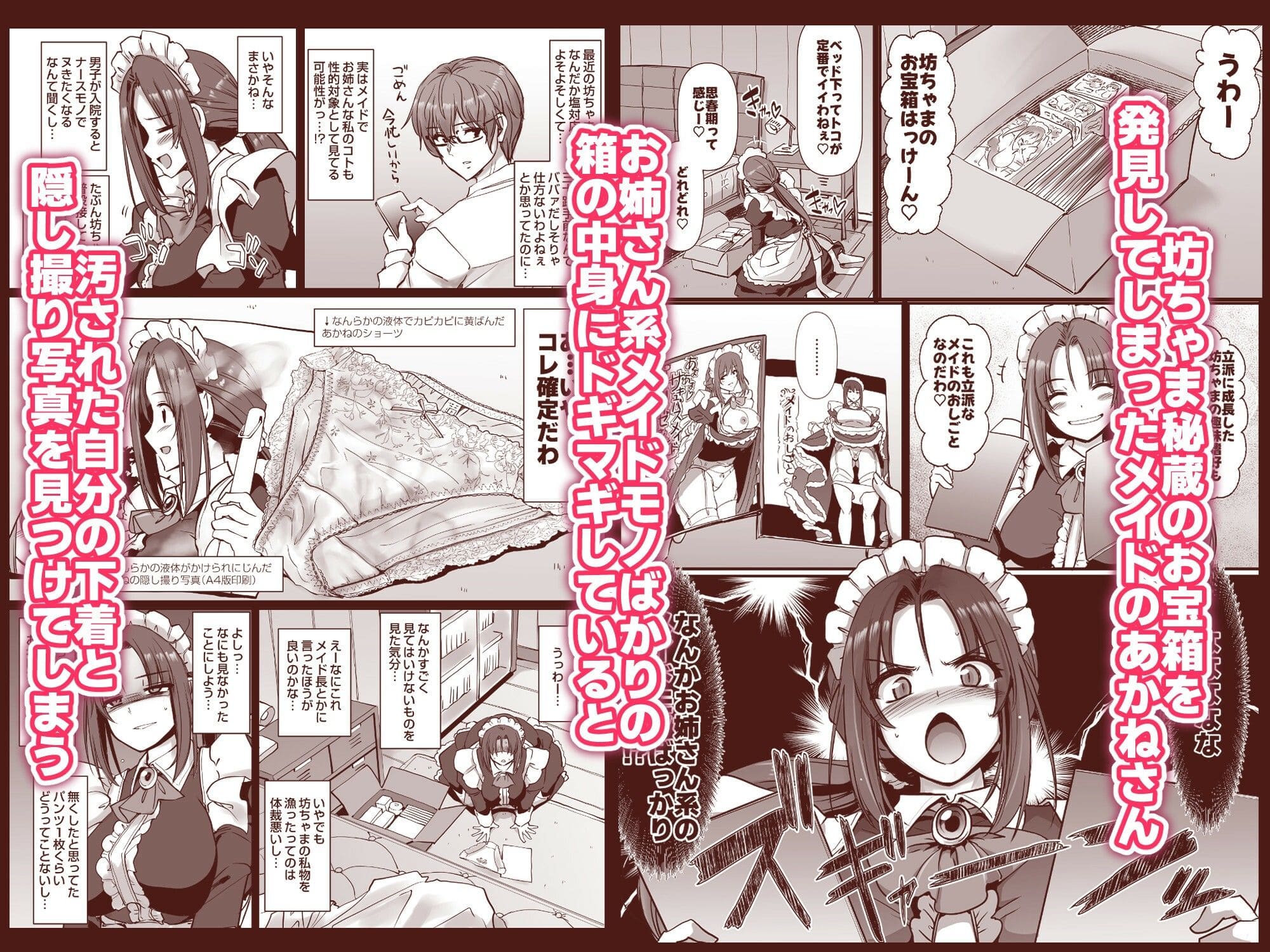 同人漫画「ポンコツ独身メイドあかねさん」の作品イメージカット